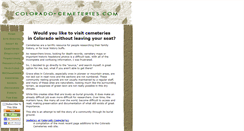Desktop Screenshot of colorado-cemeteries.com